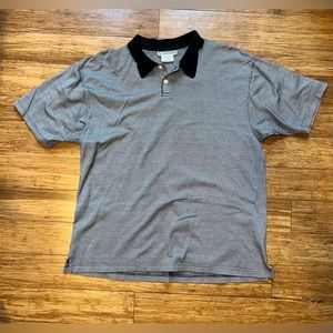 Geoffrey Beene B&W Houndstooth Polo